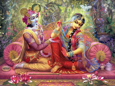 

Aabhaas Radha Krishna Wall Poster Fine Art Print(12 inch X 18 inch, Rolled)