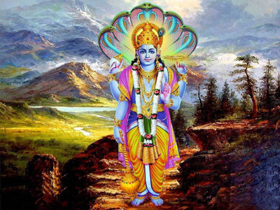 

Aabhaas Vishnu Wall Poster Fine Art Print(12 inch X 18 inch, Rolled)