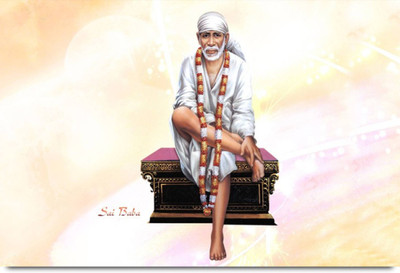 

Aabhaas Sai Baba Wall Poster Fine Art Print(12 inch X 18 inch, Rolled)