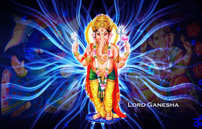 

Aabhaas Ganesha Wall Poster Fine Art Print(12 inch X 18 inch, Rolled)