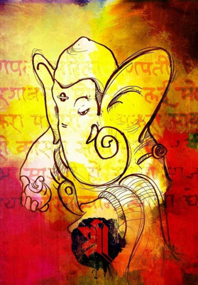 

Aabhaas Ganesha Wall Poster Fine Art Print(12 inch X 18 inch, Rolled)