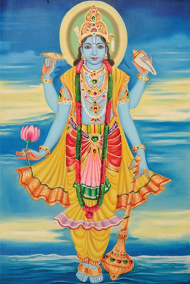 Aabhaas Vishnu Wall Poster Fine Art Print(12 inch X 18 inch, Rolled)