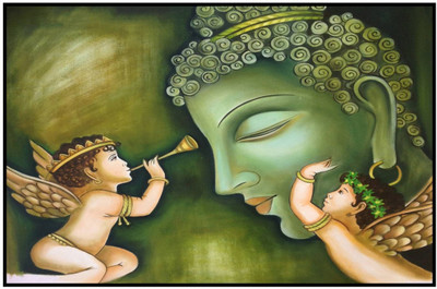 

Aabhaas Buddha Wall Poster Fine Art Print(12 inch X 18 inch, Rolled)