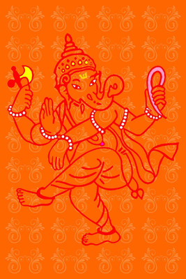 

Aabhaas Ganesha Wall Poster Fine Art Print(12 inch X 18 inch, Rolled)