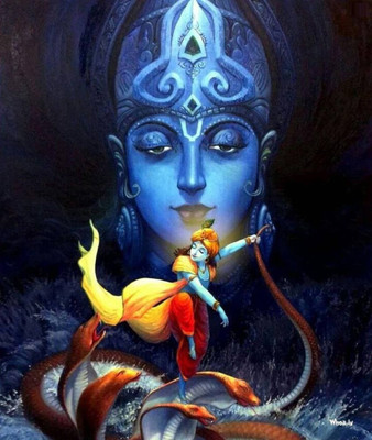 

Aabhaas Krishna Wall Poster Fine Art Print(12 inch X 18 inch, Rolled)