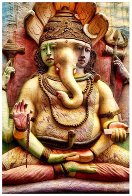 

Aabhaas Ganesha Wall Poster Fine Art Print(12 inch X 18 inch, Rolled)