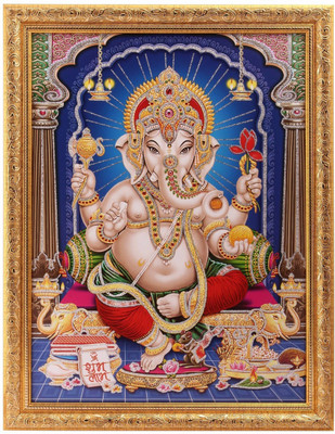 

Aabhaas Ganesha Wall Poster Fine Art Print(12 inch X 18 inch, Rolled)