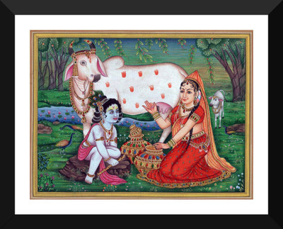 

Aabhaas Radha Krishna Wall Poster Fine Art Print(12 inch X 18 inch, Rolled)