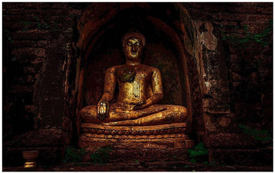 

Aabhaas Buddha Wall Poster Fine Art Print(12 inch X 18 inch, Rolled)