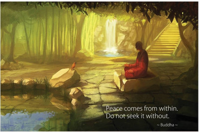 

Aabhaas Buddha Wall Poster Fine Art Print(12 inch X 18 inch, Rolled)