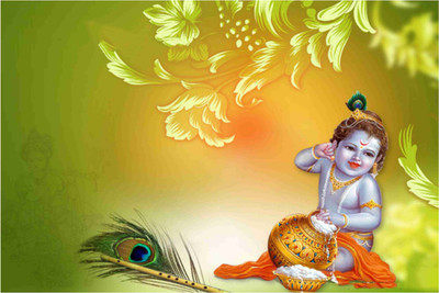 Aabhaas Krishna Wall Poster Fine Art Print(12 inch X 18 inch, Rolled)