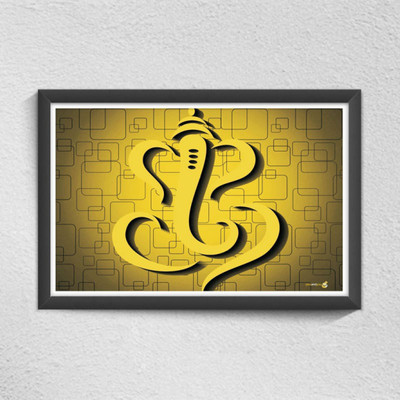 

Aabhaas Ganesha Wall Poster Fine Art Print(12 inch X 18 inch, Rolled)