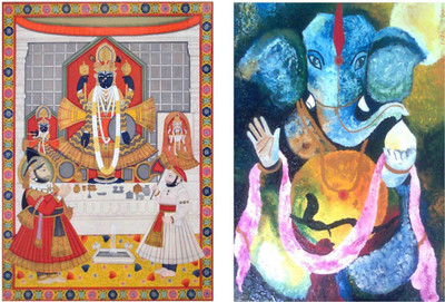 

Aabhaas Ganesha Wall Poster Fine Art Print(12 inch X 18 inch, Rolled)