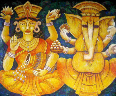 

Aabhaas Ganesha Wall Poster Fine Art Print(12 inch X 18 inch, Rolled)