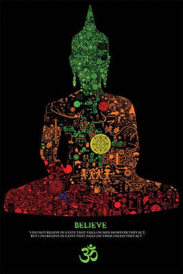 

Aabhaas Buddha Wall Poster Fine Art Print(12 inch X 18 inch, Rolled)