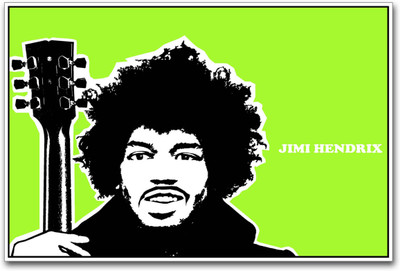 

Akhuratha Jimi Hendrix Fine Quality Wall Poster Paper Print(12 inch X 18 inch, Rolled)