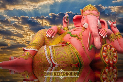 

Aabhaas Ganesha Wall Poster Fine Art Print(12 inch X 18 inch, Rolled)