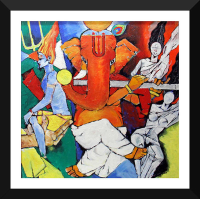 

Aabhaas Ganesha Wall Poster Fine Art Print(12 inch X 18 inch, Rolled)