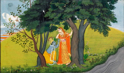 

Aabhaas Radha Krishna Wall Poster Fine Art Print(12 inch X 18 inch, Rolled)