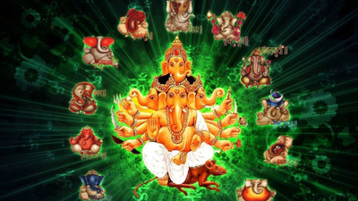 

Aabhaas Ganesha Wall Poster Fine Art Print(12 inch X 18 inch, Rolled)