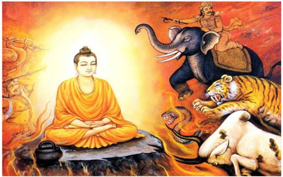 

Aabhaas Buddha Wall Poster Fine Art Print(12 inch X 18 inch, Rolled)