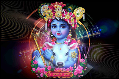 

Aabhaas Krishna Wall Poster Fine Art Print(12 inch X 18 inch, Rolled)
