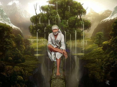 

Aabhaas Sai Baba Wall Poster Fine Art Print(12 inch X 18 inch, Rolled)