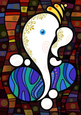 

Aabhaas Ganesha Wall Poster Fine Art Print(12 inch X 18 inch, Rolled)