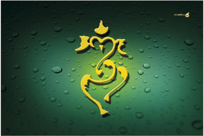 Aabhaas Ganesha Wall Poster Fine Art Print(12 inch X 18 inch, Rolled)