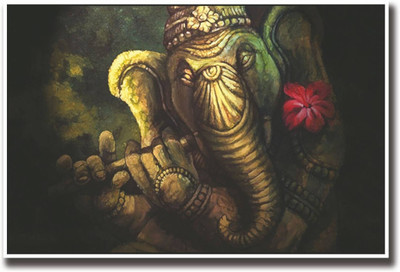 

Aabhaas Ganesha Wall Poster Fine Art Print(12 inch X 18 inch, Rolled)