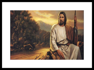 

Aabhaas Jesus Christ Wall Poster Fine Art Print(12 inch X 18 inch, Rolled)