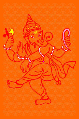 

Aabhaas Ganesha Wall Poster Fine Art Print(12 inch X 18 inch, Rolled)