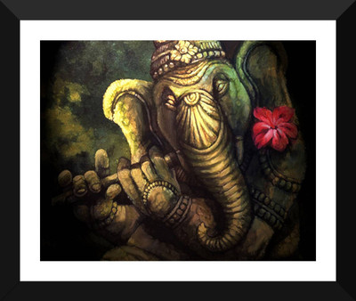 

Aabhaas Ganesha Wall Poster Fine Art Print(12 inch X 18 inch, Rolled)