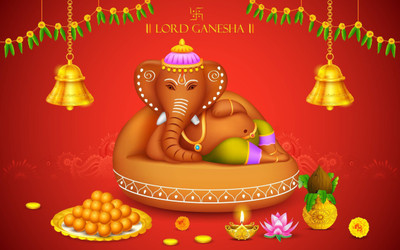 

Aabhaas Ganesha Wall Poster Fine Art Print(12 inch X 18 inch, Rolled)