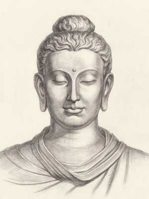 

Aabhaas Buddha Wall Poster Fine Art Print(12 inch X 18 inch, Rolled)