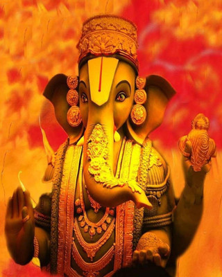 

Aabhaas Ganesha Wall Poster Fine Art Print(12 inch X 18 inch, Rolled)