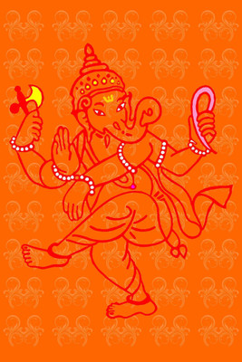 

Aabhaas Ganesha Wall Poster Fine Art Print(12 inch X 18 inch, Rolled)