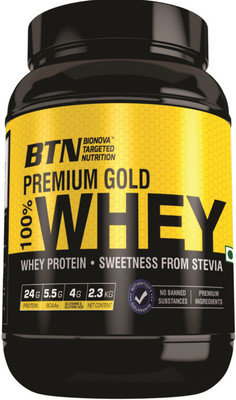 

Bionova BTN Premium Gold 100% Whey For Improved Muscle Growth and Recovery 100% Vegetarian Whey Protein(2.3 kg, Unflavored)