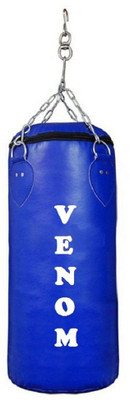 

Venom 2.5 Feet Long, Synthetic Leather Material, Blue Color, Unfilled with Hanging Chain Hanging Bag(2.5, 30 kg)
