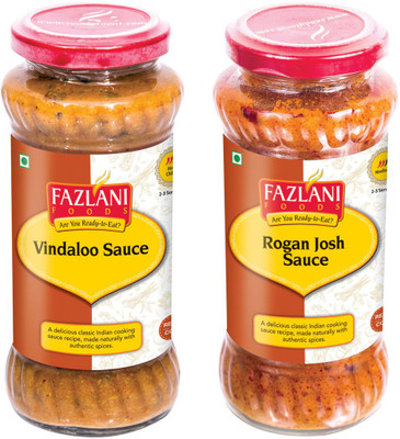 

Fazlani Foods Ready To Eat 2 in 1 Vindaloo + Rogan Josh Sauce 285 g
