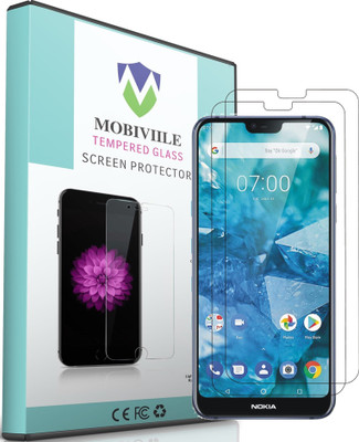 MOBIVIILE Tempered Glass Guard for Nokia 7.1 ( 2018 )(Pack of 2)