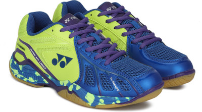 

Yonex SUPERACELT Badminton Shoes For Men(Multicolor, Blue lime green