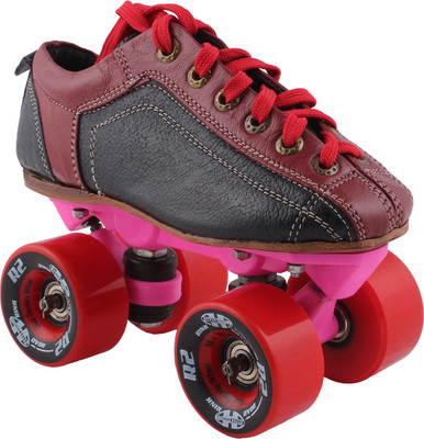 

TRIUMPH SKATES Quad skate Huper R2 Green wheel and Pink Frame UK-10 Quad Roller Skates - Size 27.5 UK(Multicolor)