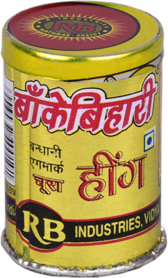 

BANKEY BIHARI Yellow Strong Compounded Bandhani Hing (Asafoetida/Heeng) Powder 10gm x 12 Tin(12 packs of 10gm each)(12 x 0.08 g)