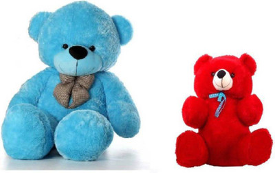 

Arvel two combo pack red teddy2 feet /3feet blue teddy bear /hug able teddy bear/ lovely teddy bear/ high quality teddy bear /sweet and soft teddy bear - 85.1 cm(Blue, Red)