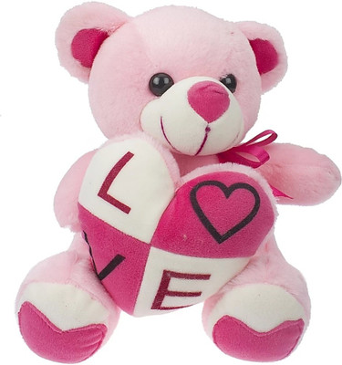 

PRACHI TOYS Soft Teddy Bear Birthday Gift for Girlfriend/Wife Happy Birthday Teddy with Heart - 30 cm(Pink)