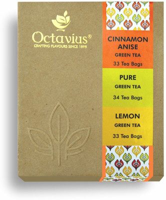 

Octavius Cinnamon, Pure Green, Lemon Tea bags Cinnamon, Lemon Tea Bags(100 Bags, Festive Gift Box)