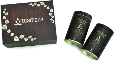 

Teamonk Global Teamonk Gift Flipbox, Includes: Kashmiri Kahwa Green Tea-100 gm, Assam Masala Chai-100 gm Spices Green Tea(100 g, Vacuum Pack)