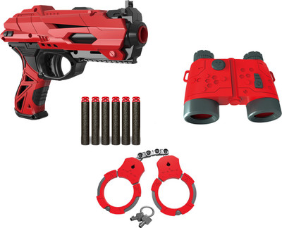 

Emob High Speed Soft Bullet Gun Toy with Binocular and Cuffs for Kids(Multicolor)