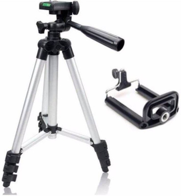 

ROBMOB 3110 TRIPOD Mobile Tripod, Camera Tripod, Tripod For Mobile, Tripod For Camera, DSLR Tripod Tripod Kit Tripod(Black, Silver, Supports Up to 1000 g)